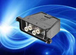 High-current connector module rated at 250A and 2000V