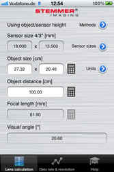 Free optical data calculation App from Stemmer Imaging