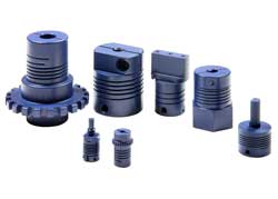 Shaft couplings used in one-piece, multi-functional components