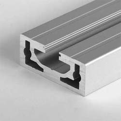Flat aluminium profile incorporates single slot for T-nuts