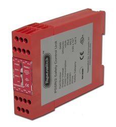 Safety relay monitors safety switches, mats, edges and bumpers