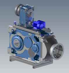 Industrial gear units with extruder flanges