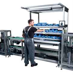 Minitec workstations with Scan2Light product-picking systems 