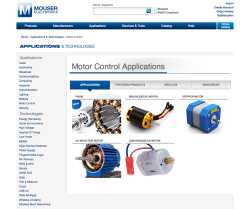 Mouser launches new motor control application site
