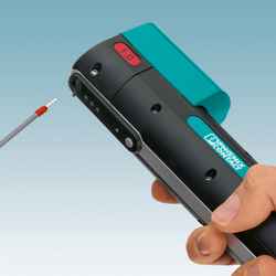 Mobile powered stripping and handheld crimping tool