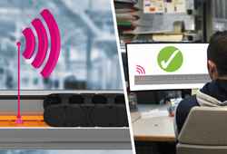 Smart plastics EC.T sensor monitors e-chain glide bar condition