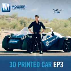 Mouser shows 3D-printed vehicle equipped with drone technology
