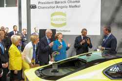 US President Obama and Chancellor Merkel at Harting