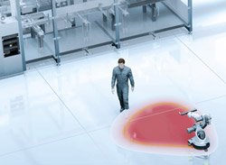 Robot protection with laser scanners