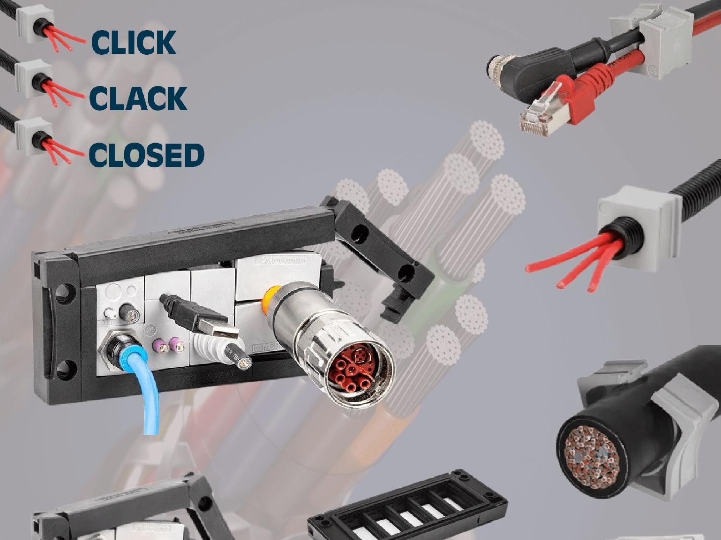 ‘Click-clack-closed’ tool-free assembly