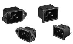New 20A flange-mount and snap-in power entry modules