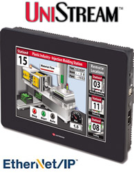 UniStream all-in-one PLC + HMI with EtherNet/IP connectivity