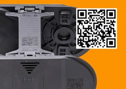 Integrated QR-code on e-chains offers easy part identification