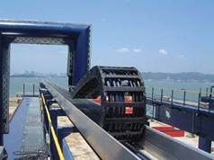 Energy chains and Chainflex cables in crane applications