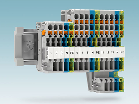 Convenient wiring of control cabinets with Push-X and Combi plug-in zone