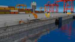 Connecting container ships to shore power