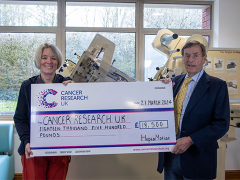 HepcoMotion Raises £18,500 for Cancer Research UK