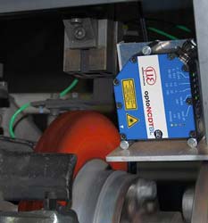 Blue Laser Sensors measure red-hot brake discs