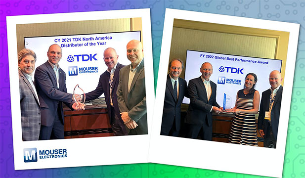 Mouser Electronics receives TDK’s top distribution awards
