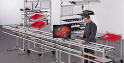 Work handling components for flexible manufacturing systems