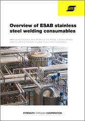 Free guide to stainless steel welding consumables