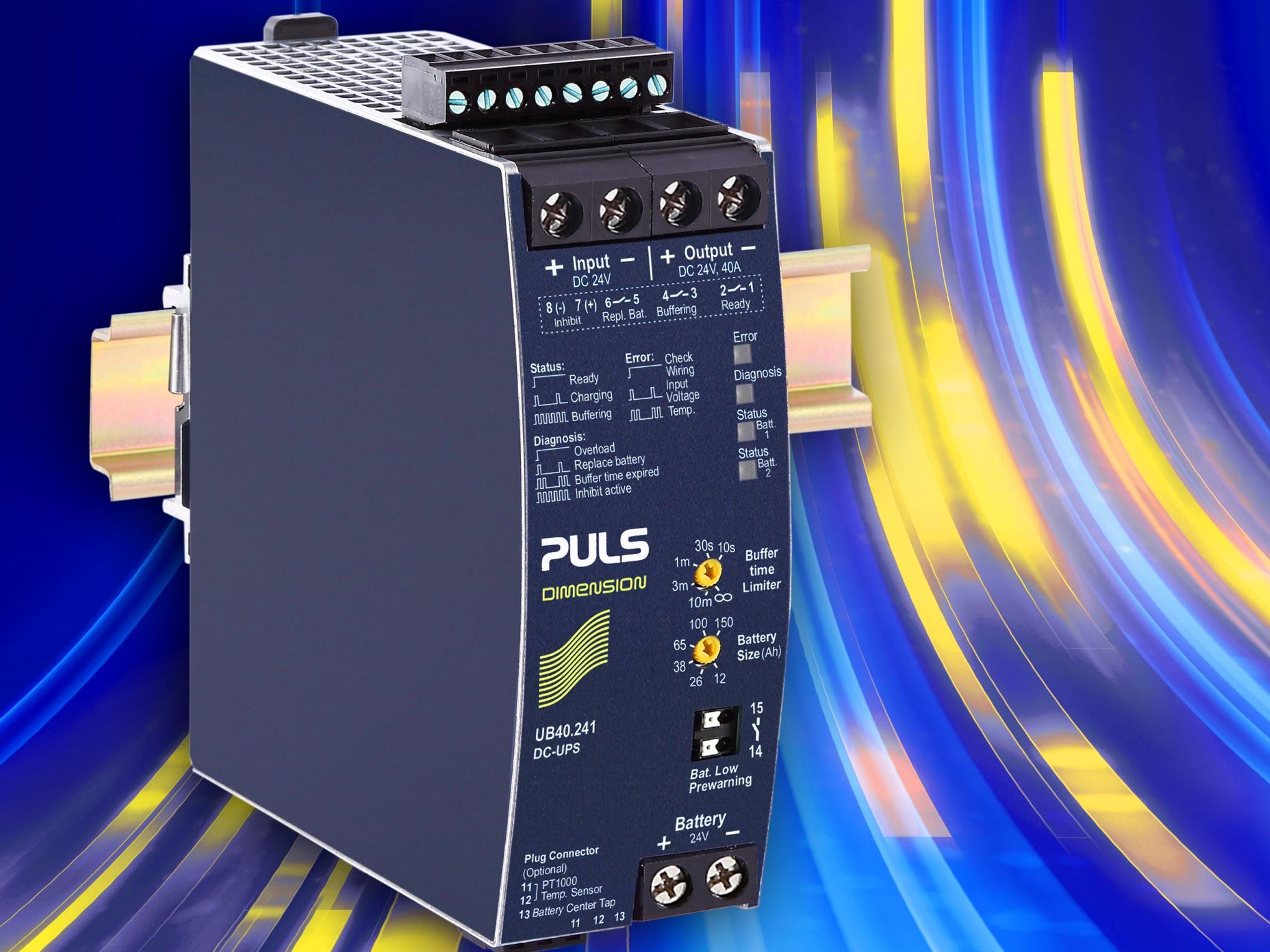 New PULS 40A DC UPS controller now available