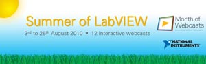 NI hosts free 'Summer of LabVIEW' webcast series