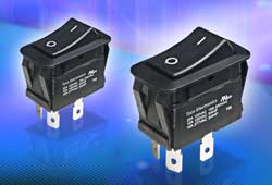 Power rocker switches are sealed to IP66