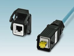 RJ45 contact inserts for heavy-duty connectors