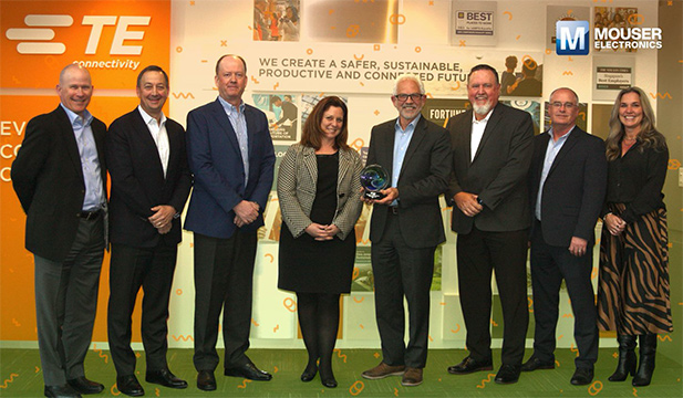 Mouser awarded Global High Service Distributor of the Year by TE Connectivity