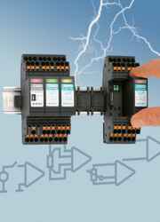 Intelligent surge protection with push-in connection technology