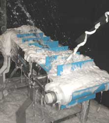 Stainless steel belt conveyors are easy and quick to clean