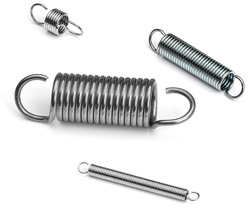 AISI 316 stainless extension springs stocked by Lee Spring