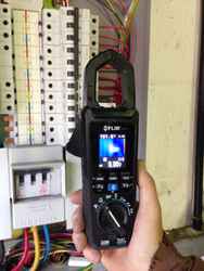 FLIR thermal camera and clamp meter pass electrician's test