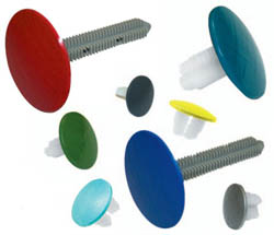 Non-threaded fasteners in RAL and Pantone colours