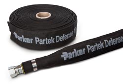 Hose burst protection sleeve protects workers and equipment