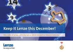 The Lenze online advent calendar is back for 2018!