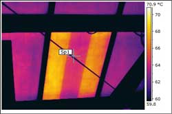 Compact thermal imaging cameras inspect solar panels