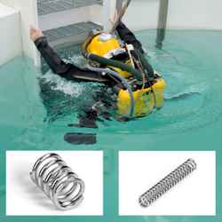 Custom springs for safety-critical diver rebreathing system