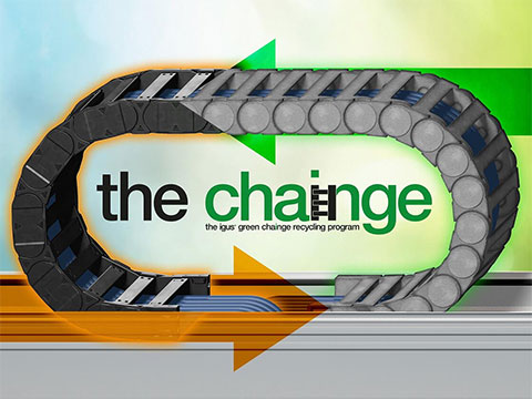 Igus now also removes old energy chains to make recycling easier