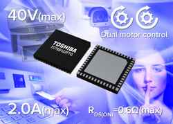 Toshiba's ultra-compact bipolar 2-channel stepping motor driver