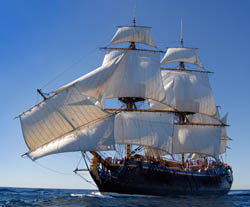 Goetheborg sailing ship to dock in London