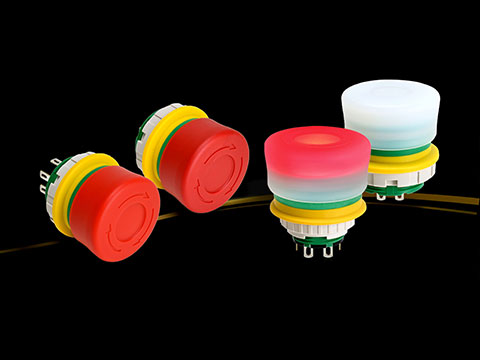 Compact emergency stop switches enable improved safety