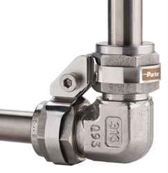 Wire-free lock for compression tube fittings from Parker