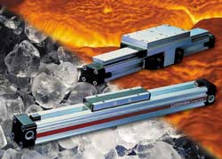 Rodless cylinders cope with temperature extremes